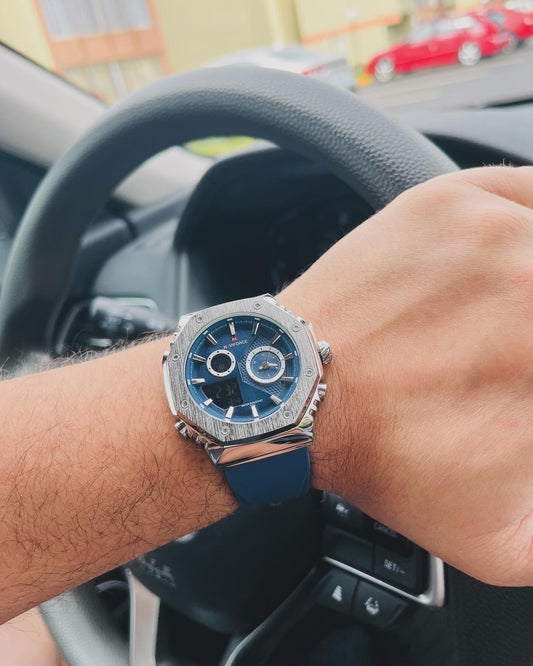 NAVIFORCE AZUL ESFERA PLATEADA #NAVI0007