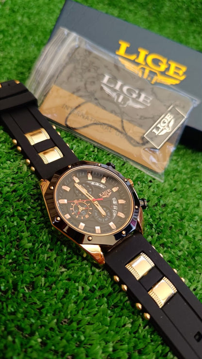 LIGE CABALLERO NEGRO Y DORADO  #LIGE0003