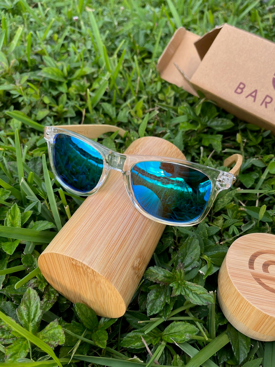 LENTES DE SOL WOODEN AZUL #BARC0001