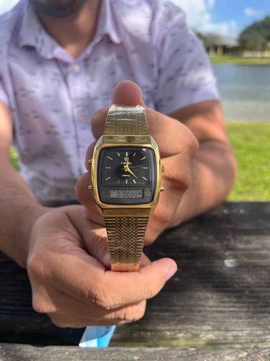 RELOJ  CABALLERO DORADO #LIEB0001