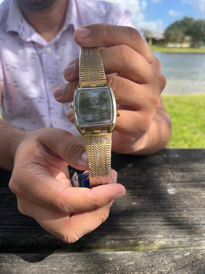 RELOJ  CABALLERO DORADO #LIEB0001