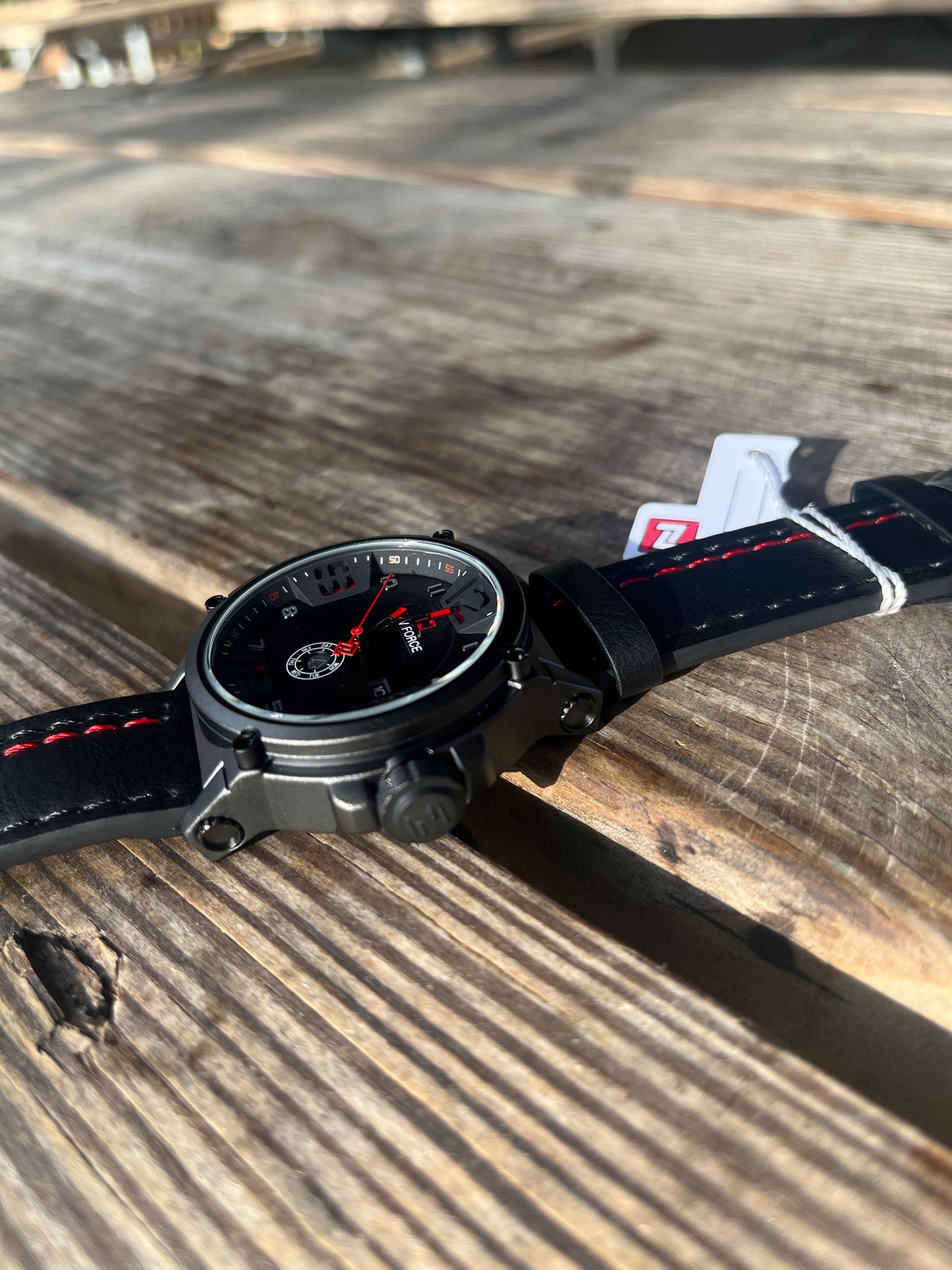 NAVIFORCE CABALLERO NEGRO/ROJO  #NAVI0013