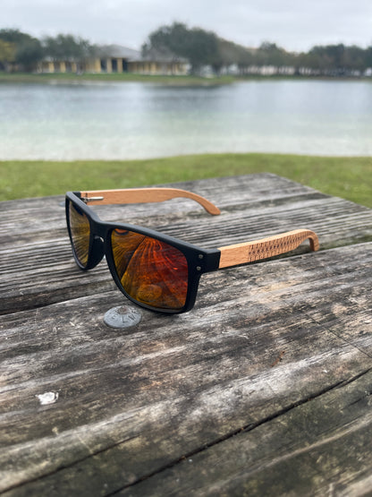 LENTES DE SOL WOODEN ROJOS #EZRE0001