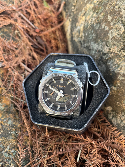 CASIO ALTERNATIVO G SHOCK OAK METAL GRIS #CASA0027